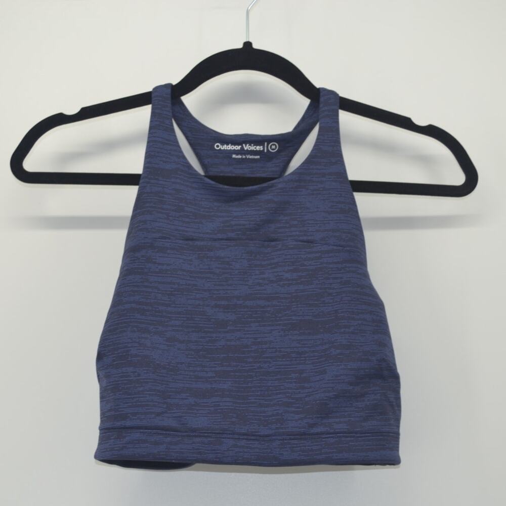 Outdoor Voices Size Medium Women's Blue Athletic Sports Bra Yoga